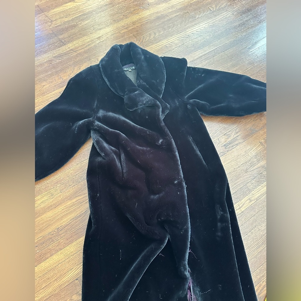 Vintage Black Fluffy Coat